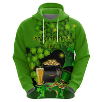 Happy St Patricks Day Zip Hoodie La Fheile Padraig Shamrock Style - Wonder Print Shop