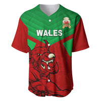 Custom Wales Rugby Baseball Jersey 2024 Six Nations Come On Cymru Mascot Sporty - Wonder Print Shop