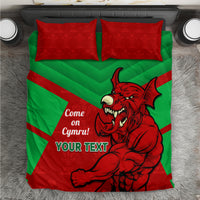 Custom Wales Rugby Bedding Set 2024 Six Nations Come On Cymru Mascot Sporty - Wonder Print Shop