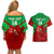 Custom Wales Rugby Couples Matching Off Shoulder Short Dress and Hawaiian Shirt 2024 Six Nations Come On Cymru Mascot Sporty - Wonder Print Shop