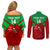 Custom Wales Rugby Couples Matching Off Shoulder Short Dress and Long Sleeve Button Shirt 2024 Six Nations Come On Cymru Mascot Sporty - Wonder Print Shop