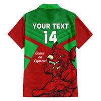 Custom Wales Rugby Family Matching Summer Maxi Dress and Hawaiian Shirt 2024 Six Nations Come On Cymru Mascot Sporty - Wonder Print Shop