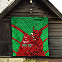 Custom Wales Rugby Quilt 2024 Six Nations Come On Cymru Mascot Sporty - Wonder Print Shop