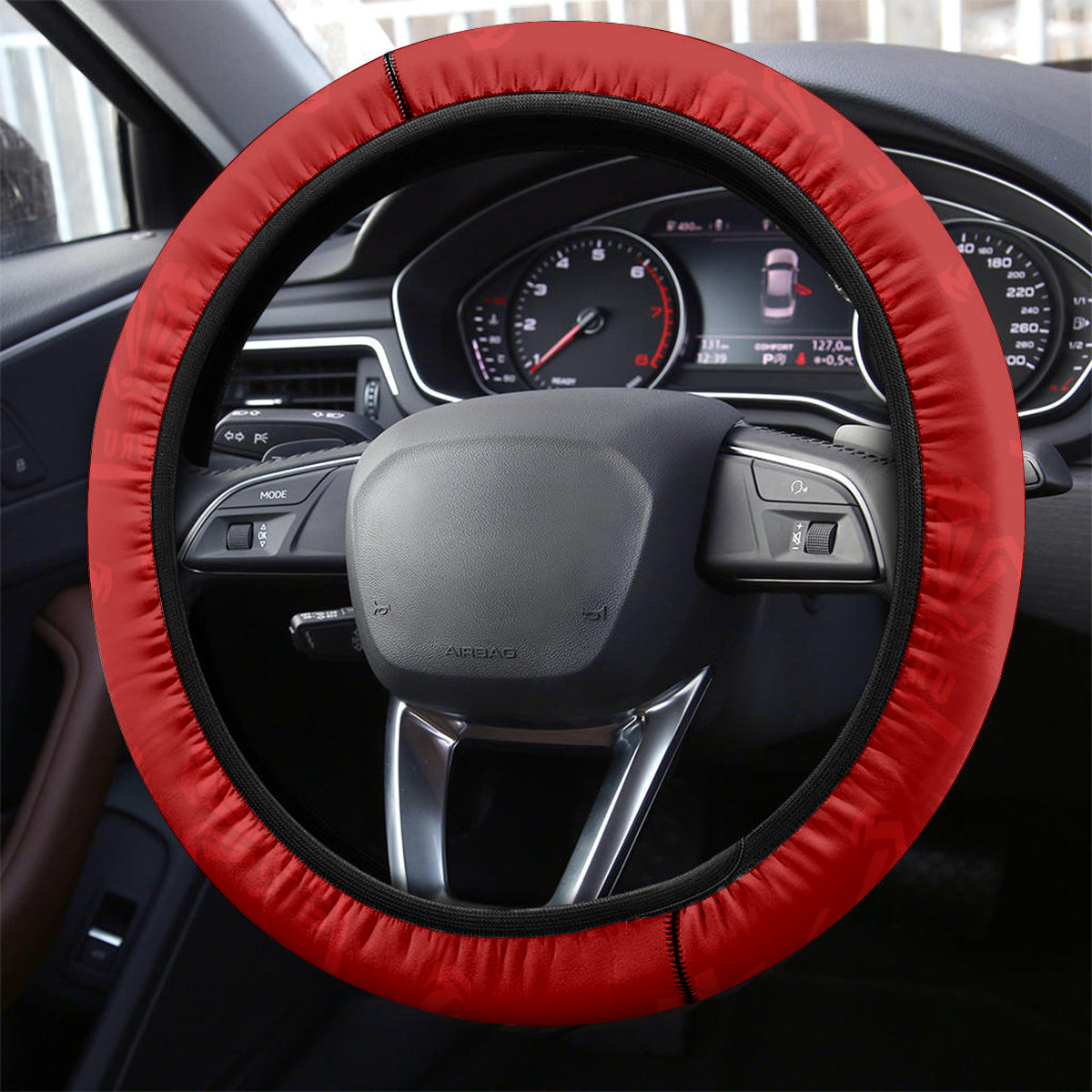 Wales Rugby Steering Wheel Cover 2024 Six Nations Come On Cymru Mascot Sporty - Wonder Print Shop