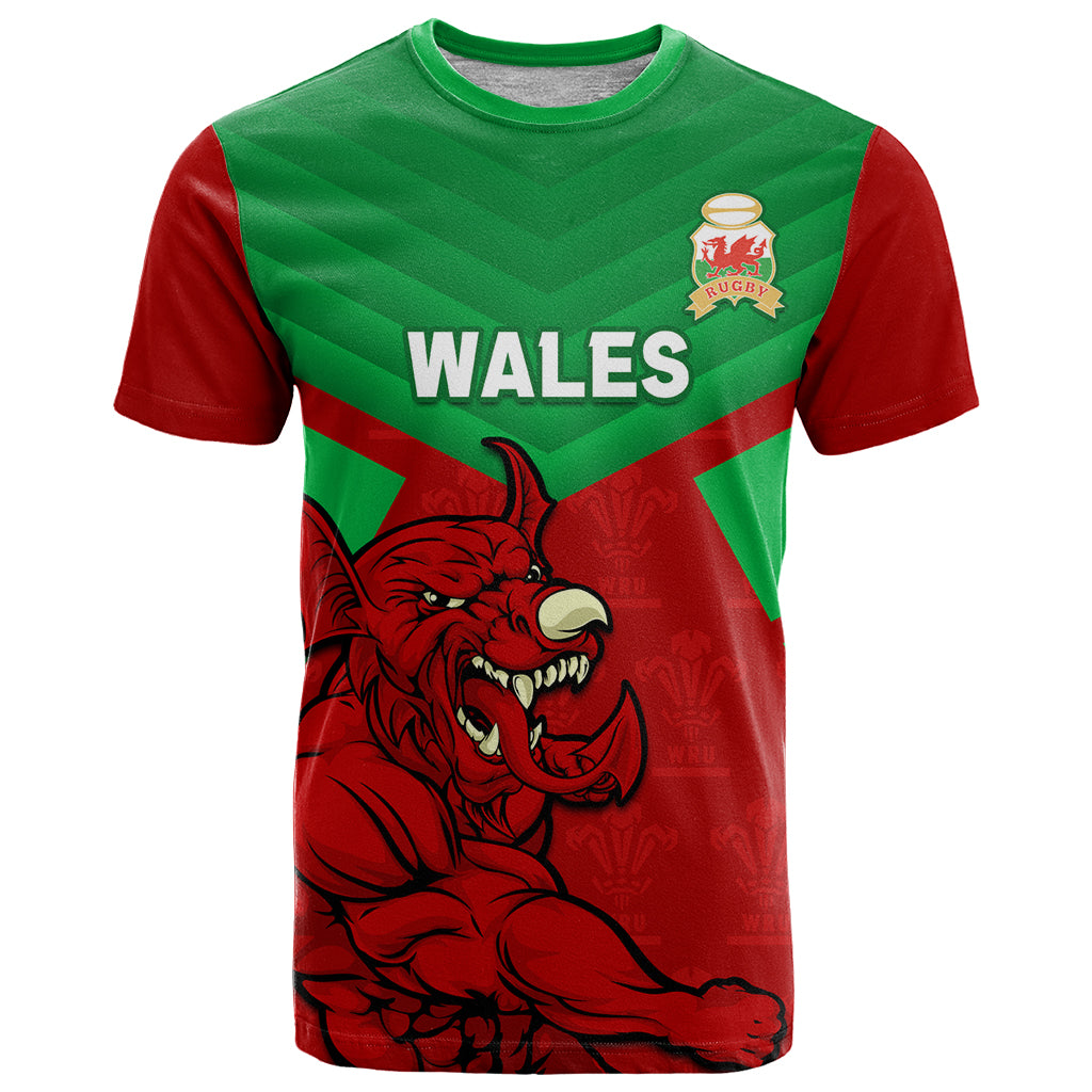 Custom Wales Rugby T Shirt 2024 Six Nations Come On Cymru Mascot Sporty - Wonder Print Shop