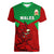 Custom Wales Rugby Women V Neck T Shirt 2024 Six Nations Come On Cymru Mascot Sporty - Wonder Print Shop