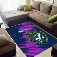 Custom Scotland Rugby Area Rug 2024 Six Nations Go Scottish Thistle - Wonder Print Shop