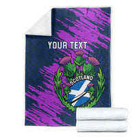 Custom Scotland Rugby Blanket 2024 Six Nations Go Scottish Thistle