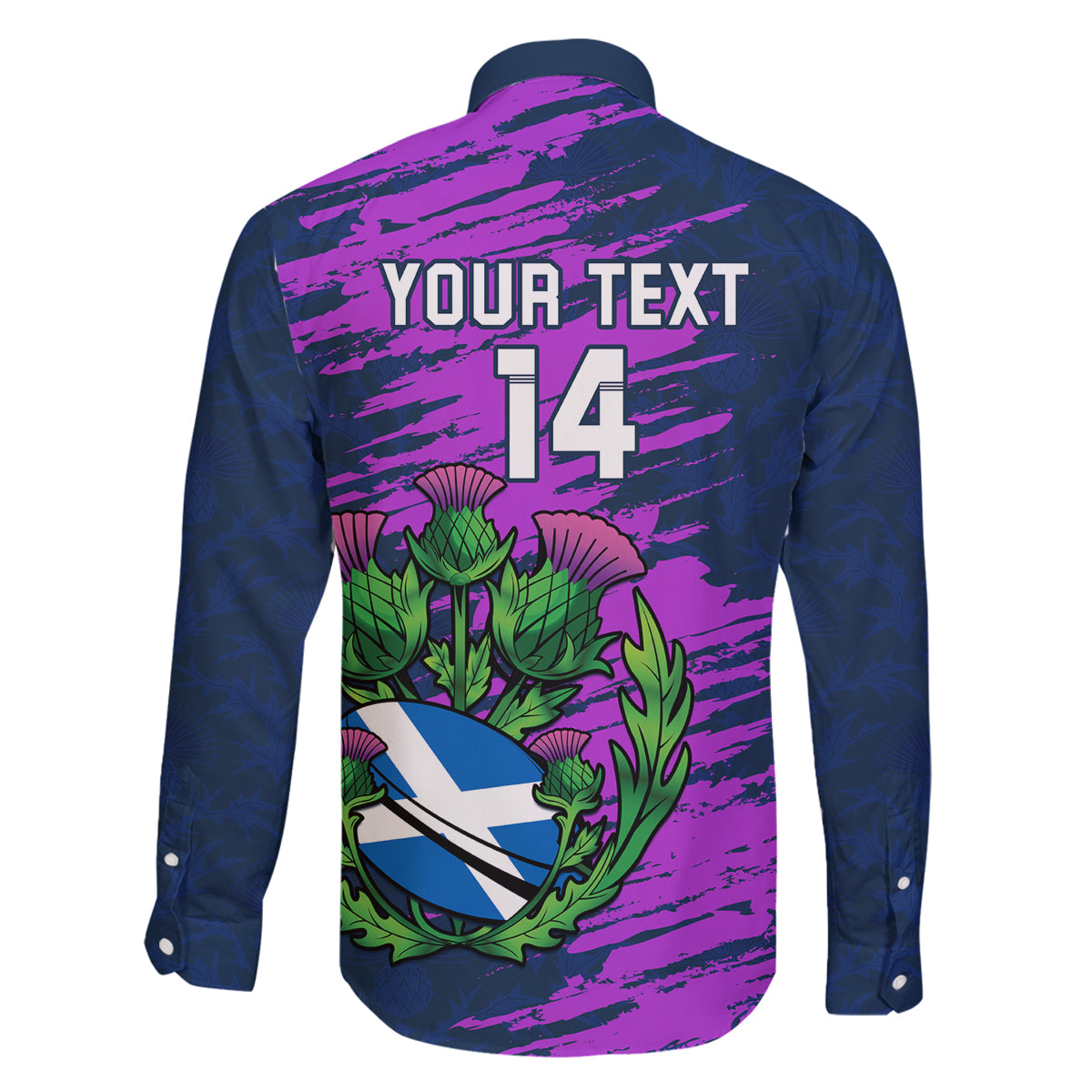 Custom Scotland Rugby Family Matching Tank Maxi Dress and Hawaiian Shirt 2024 Six Nations Go Scottish Thistle - Wonder Print Shop