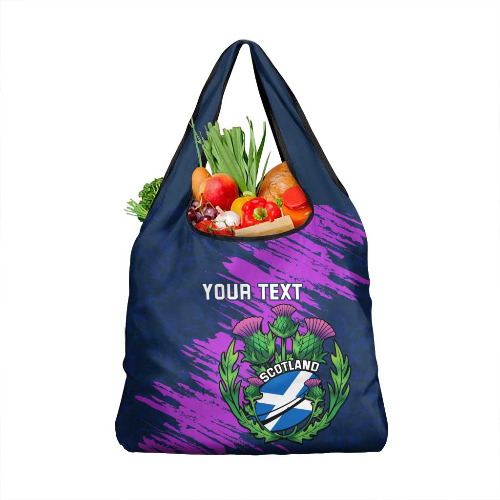 Custom Scotland Rugby Grocery Bag Six Nations Go Scottish Thistle