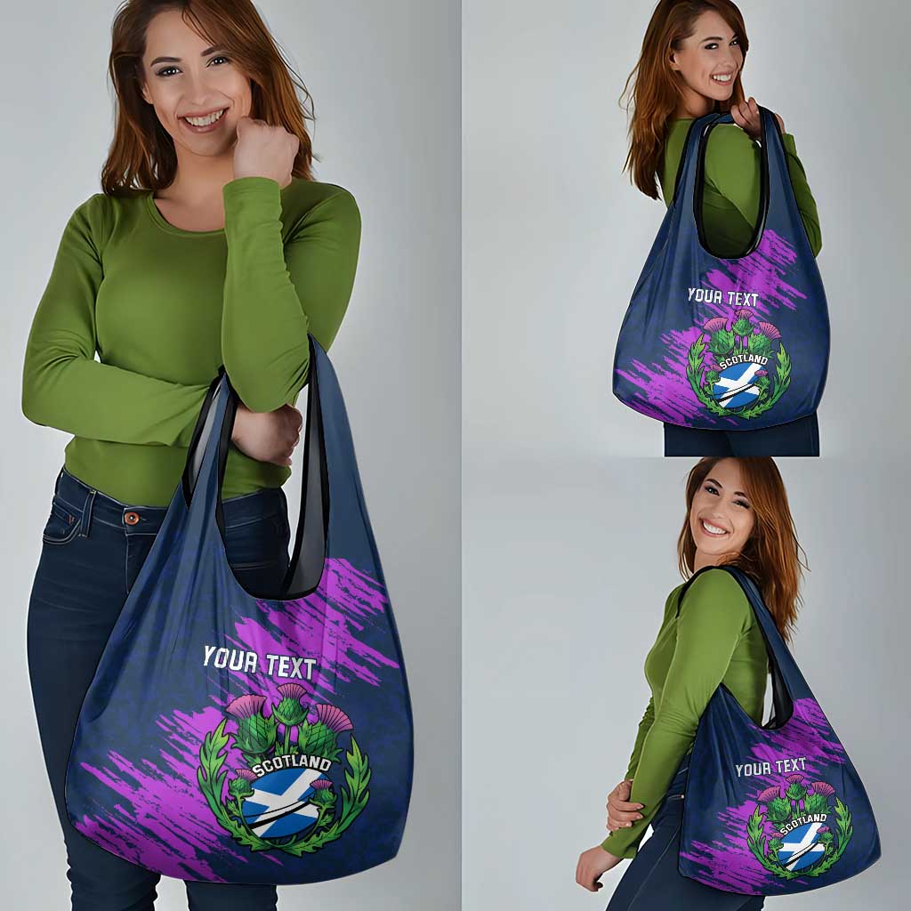 Custom Scotland Rugby Grocery Bag Six Nations Go Scottish Thistle