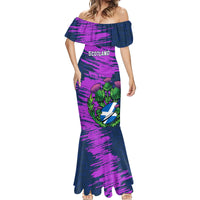 Custom Scotland Rugby Mermaid Dress 2024 Six Nations Go Scottish Thistle - Wonder Print Shop