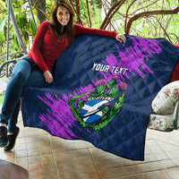 Custom Scotland Rugby Quilt 2024 Six Nations Go Scottish Thistle - Wonder Print Shop