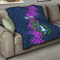 Custom Scotland Rugby Quilt 2024 Six Nations Go Scottish Thistle - Wonder Print Shop