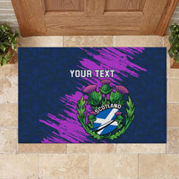 Custom Scotland Rugby Rubber Doormat 2024 Six Nations Go Scottish Thistle - Wonder Print Shop