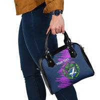 Custom Scotland Rugby Shoulder Handbag 2024 Six Nations Go Scottish Thistle