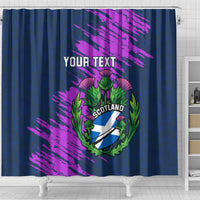 Custom Scotland Rugby Shower Curtain 2024 Six Nations Go Scottish Thistle