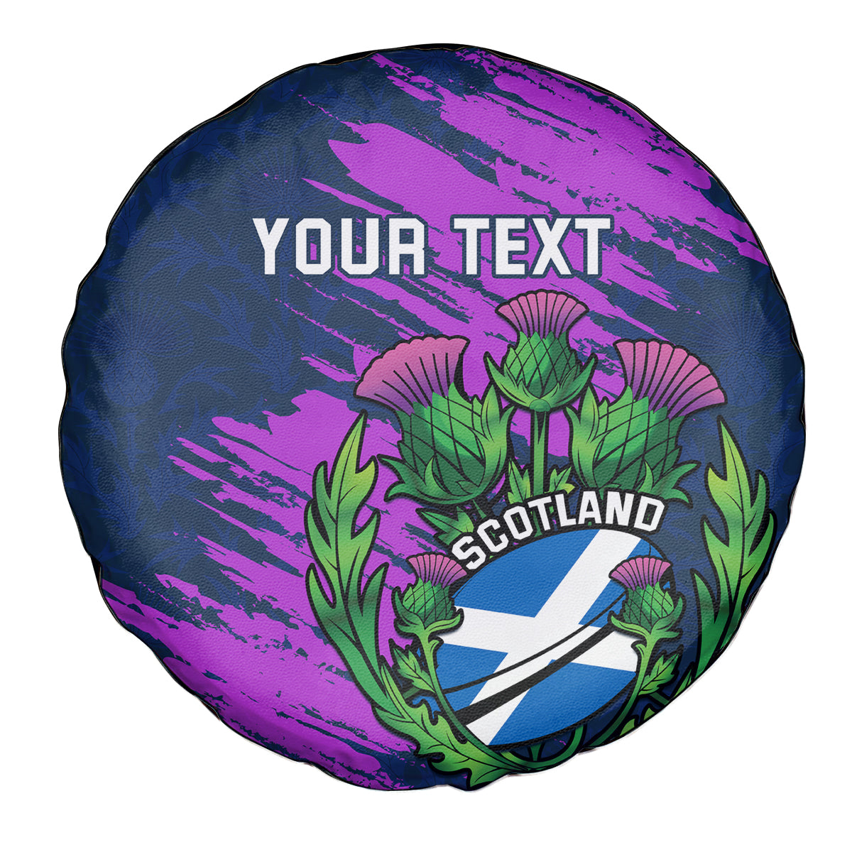 Custom Scotland Rugby Spare Tire Cover 2024 Six Nations Go Scottish Thistle - Wonder Print Shop