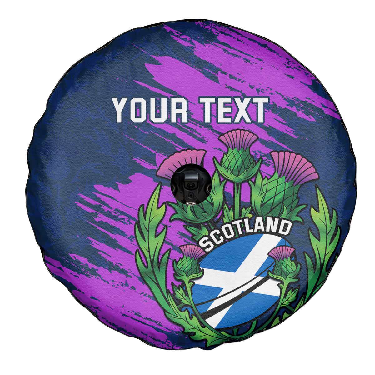 Custom Scotland Rugby Spare Tire Cover 2024 Six Nations Go Scottish Thistle - Wonder Print Shop