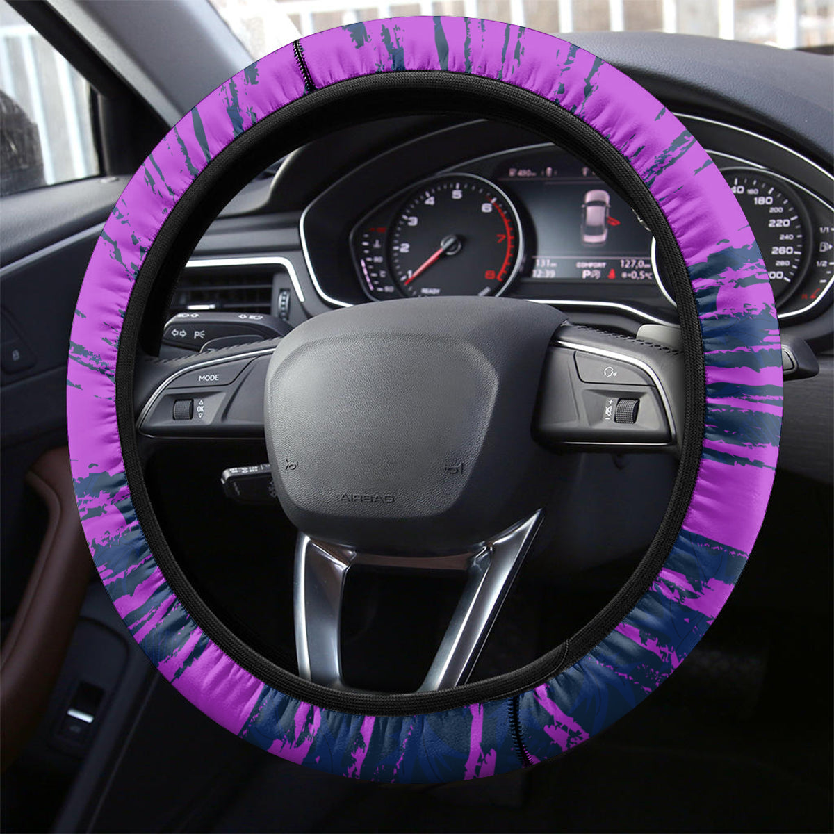 Scotland Rugby Steering Wheel Cover 2024 Six Nations Go Scottish Thistle - Wonder Print Shop