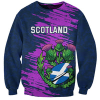 Custom Scotland Rugby Sweatshirt 2024 Six Nations Go Scottish Thistle - Wonder Print Shop