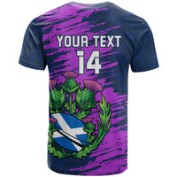 Custom Scotland Rugby T Shirt 2024 Six Nations Go Scottish Thistle - Wonder Print Shop