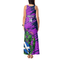 Custom Scotland Rugby Tank Maxi Dress 2024 Six Nations Go Scottish Thistle - Wonder Print Shop