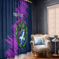 Custom Scotland Rugby Window Curtain 2024 Six Nations Go Scottish Thistle - Wonder Print Shop