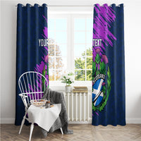 Custom Scotland Rugby Window Curtain 2024 Six Nations Go Scottish Thistle - Wonder Print Shop