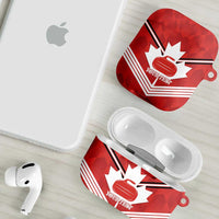 Personalized Canada Curling AirPods Case Maple Leaf Red Version - Wonder Print Shop