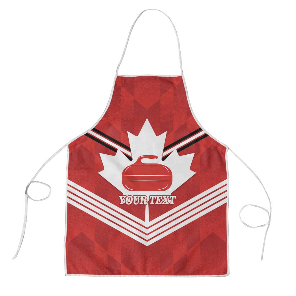 Personalized Canada Curling Apron Maple Leaf Red Version - Wonder Print Shop