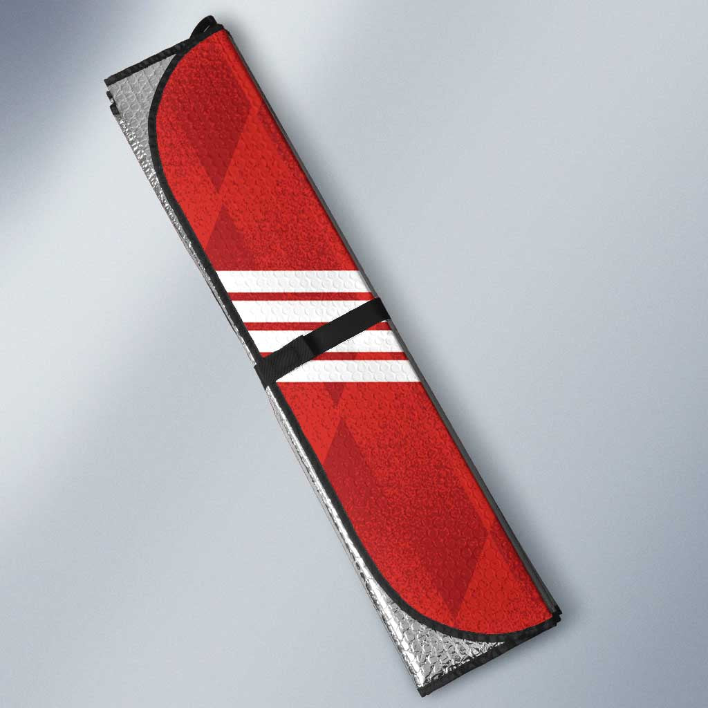 Personalized Canada Curling Auto Sun Shade Maple Leaf Red Version - Wonder Print Shop