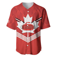 Personalized Canada Curling Baseball Jersey Maple Leaf Red Version - Wonder Print Shop