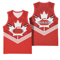 Personalized Canada Curling Basketball Jersey Maple Leaf Red Version - Wonder Print Shop