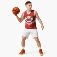 Personalized Canada Curling Basketball Jersey Maple Leaf Red Version - Wonder Print Shop