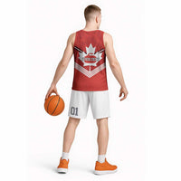 Personalized Canada Curling Basketball Jersey Maple Leaf Red Version - Wonder Print Shop