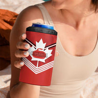 Personalized Canada Curling 4 in 1 Can Cooler Tumbler Maple Leaf Red Version - Wonder Print Shop