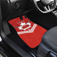 Personalized Canada Curling Car Mats Maple Leaf Red Version - Wonder Print Shop