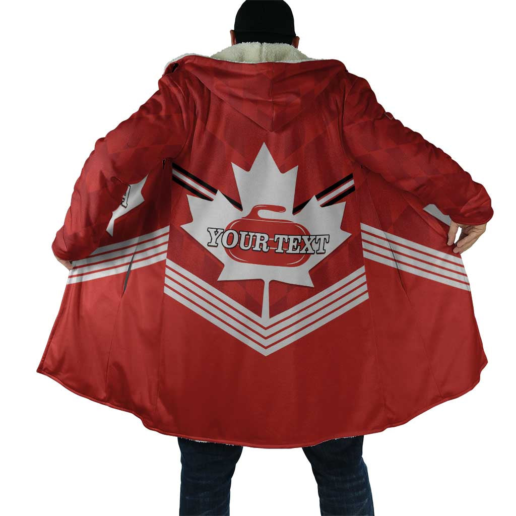 Personalized Canada Curling Cloak Maple Leaf Red Version - Wonder Print Shop