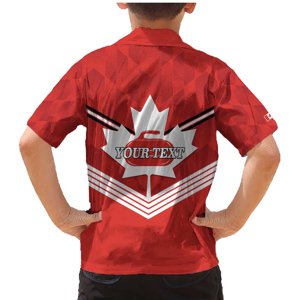 Personalized Canada Curling Family Matching Mermaid Dress and Hawaiian Shirt Maple Leaf Red Version - Wonder Print Shop
