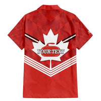 Personalized Canada Curling Family Matching Mermaid Dress and Hawaiian Shirt Maple Leaf Red Version - Wonder Print Shop