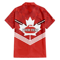 Personalized Canada Curling Family Matching Off Shoulder Maxi Dress and Hawaiian Shirt Maple Leaf Red Version - Wonder Print Shop