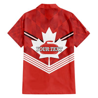 Personalized Canada Curling Family Matching Short Sleeve Bodycon Dress and Hawaiian Shirt Maple Leaf Red Version - Wonder Print Shop