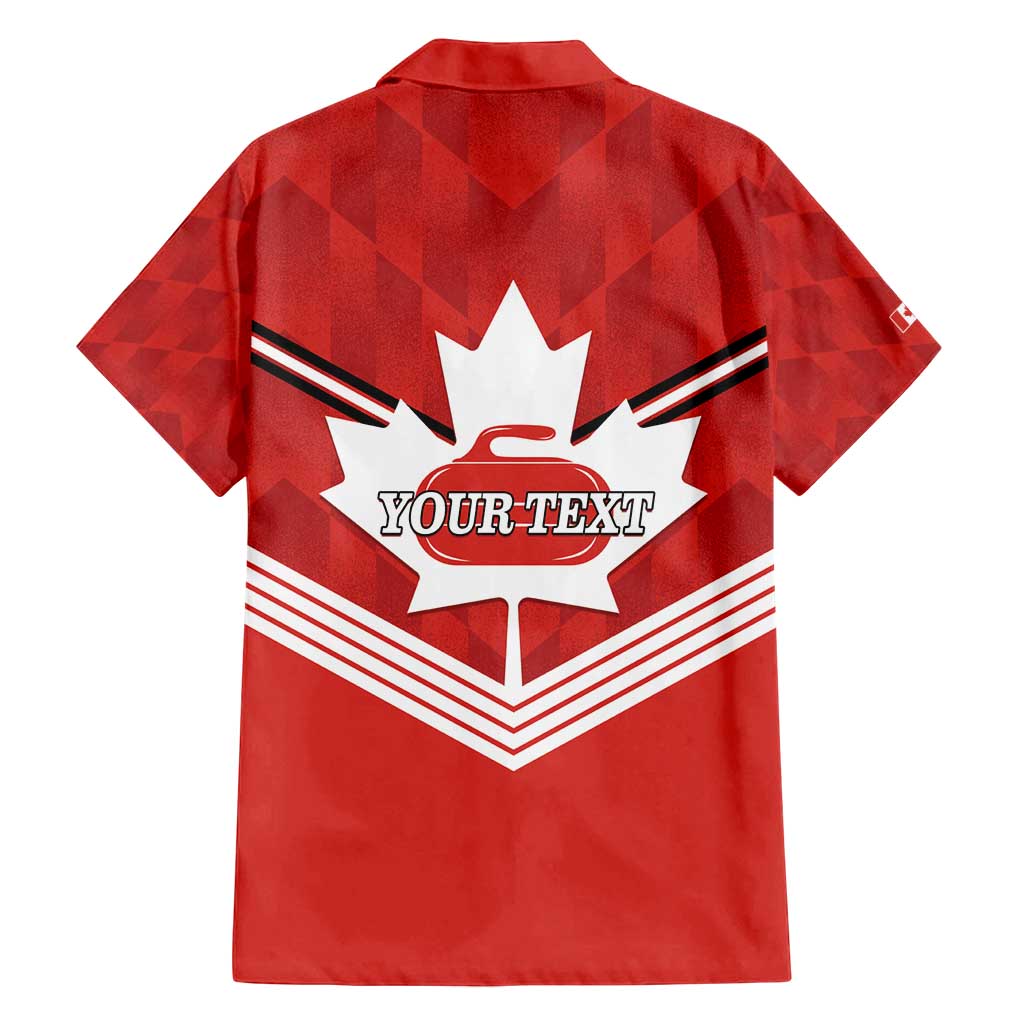 Personalized Canada Curling Family Matching Summer Maxi Dress and Hawaiian Shirt Maple Leaf Red Version - Wonder Print Shop