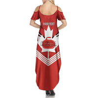 Personalized Canada Curling Family Matching Summer Maxi Dress and Hawaiian Shirt Maple Leaf Red Version - Wonder Print Shop