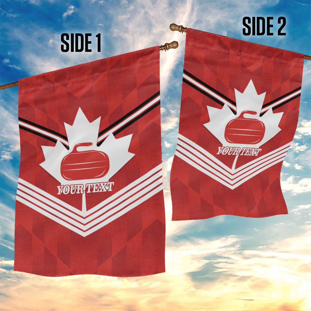 Personalized Canada Curling Garden Flag Maple Leaf Red Version - Wonder Print Shop