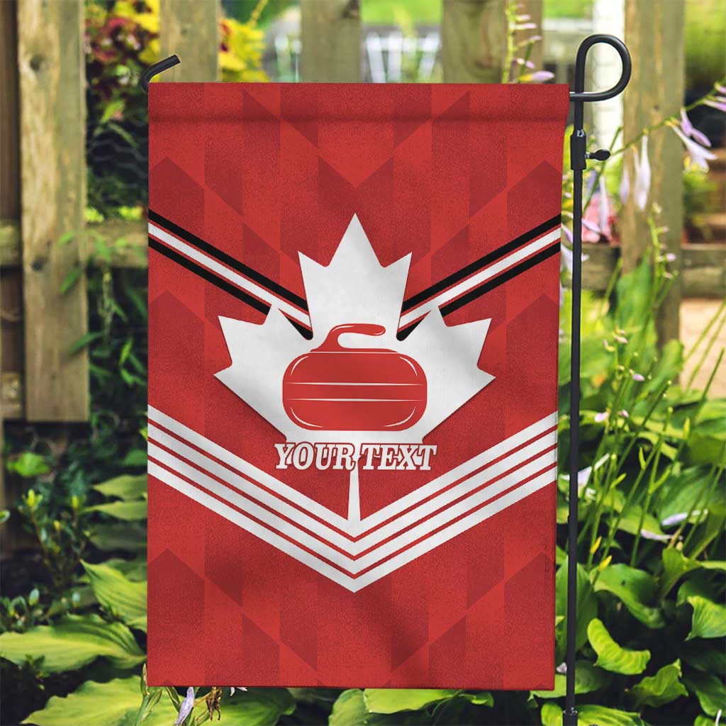 Personalized Canada Curling Garden Flag Maple Leaf Red Version - Wonder Print Shop