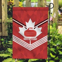 Personalized Canada Curling Garden Flag Maple Leaf Red Version - Wonder Print Shop
