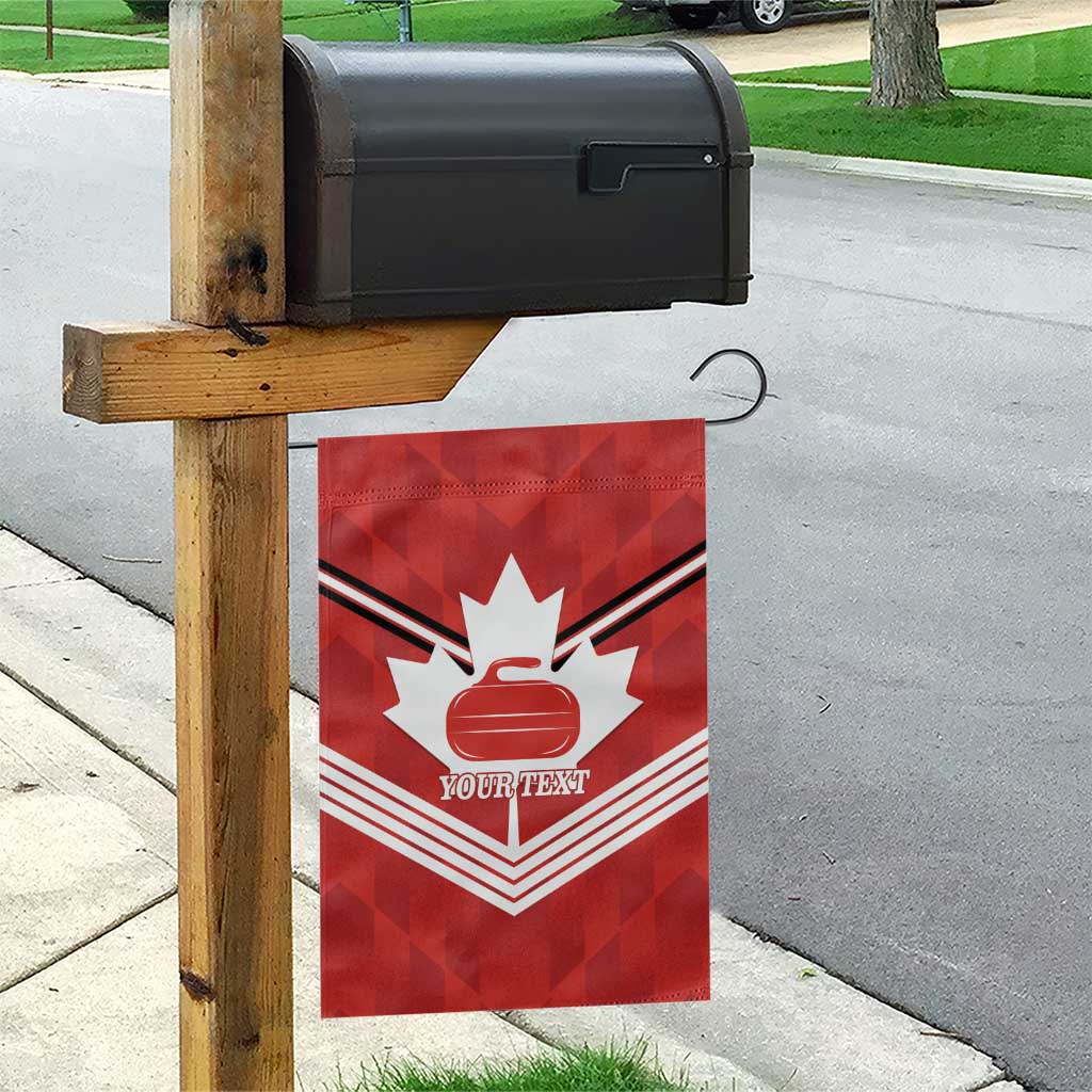 Personalized Canada Curling Garden Flag Maple Leaf Red Version - Wonder Print Shop