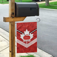 Personalized Canada Curling Garden Flag Maple Leaf Red Version - Wonder Print Shop